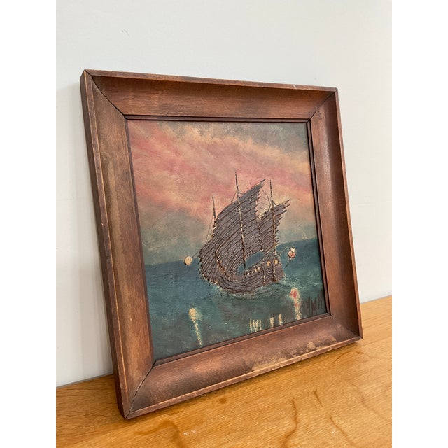 This piece is signed & dated W. M. Hartman, 1927 on the reverse side. The original backing also bears a handwritten note...