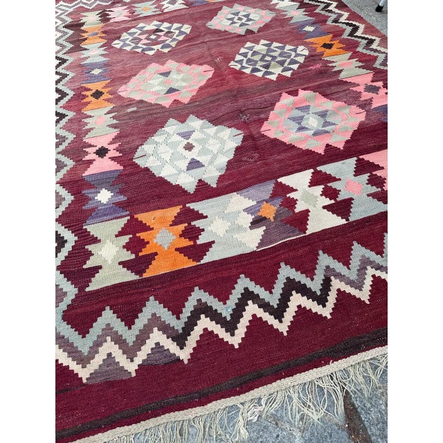 Mid-Century Turkish Anatolian Kilim Rug, 1950s For Sale - Image 10 of 18
