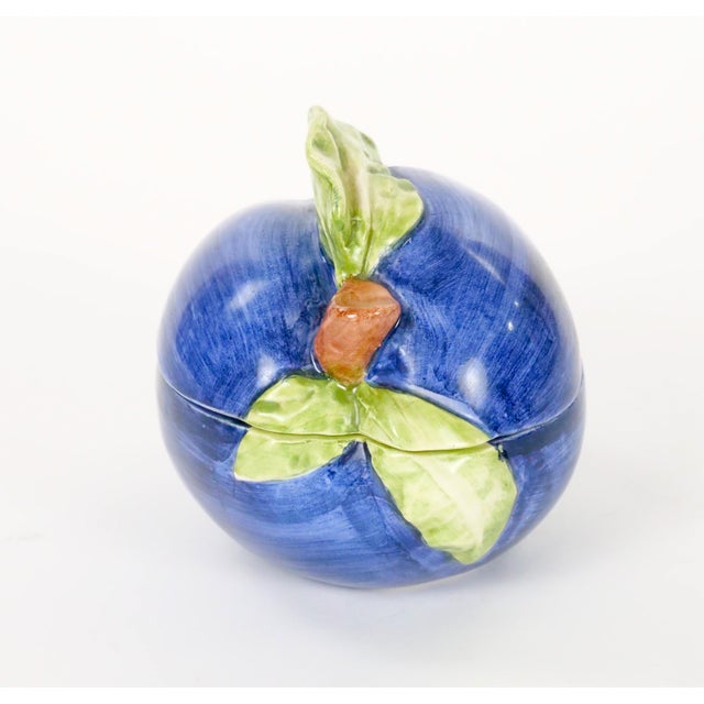Italian Majolica Plum-Form Covered Table Ornament, Late 20th Century For Sale In New York - Image 6 of 11