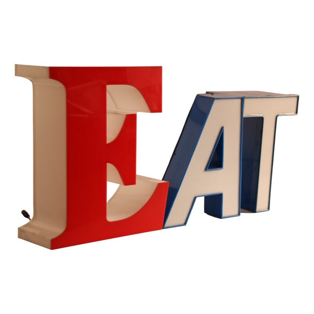 Mid-Century Illuminated Letters, 1970s, Set of 3 For Sale