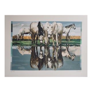 1970s Fran Bull Horses of the Camargue Hand Signed & Numbered Art For Sale