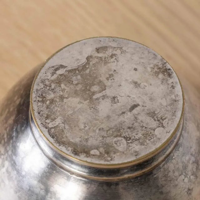 Petite French Metal Bowl 1930s For Sale - Image 11 of 11