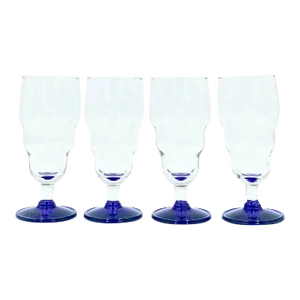 Mid 20th Century El Morocco Cobalt Cocktail Nyc Nightclub Cordial Glasses- Set of 4