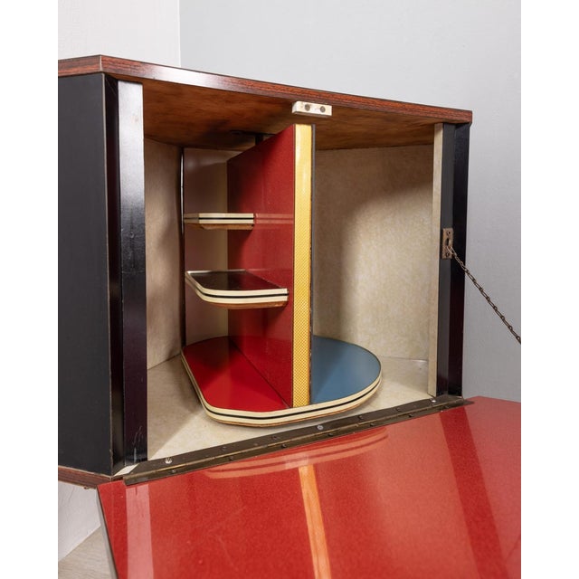 1960s Vintage Corner Bar in Wood, 1960s For Sale - Image 5 of 9