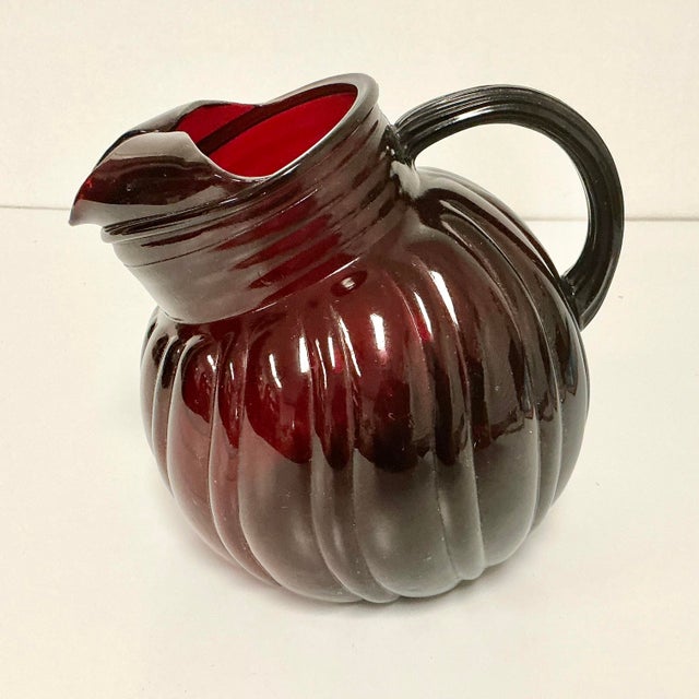 Early 20th C Antique Art Deco Boho Chic Ruby Red Glassware Set - 7 Pieces. For Sale - Image 10 of 18