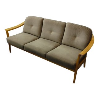 Mid-Century Sofa in Cherry Wood by Wilhelm Knoll, 1970s For Sale