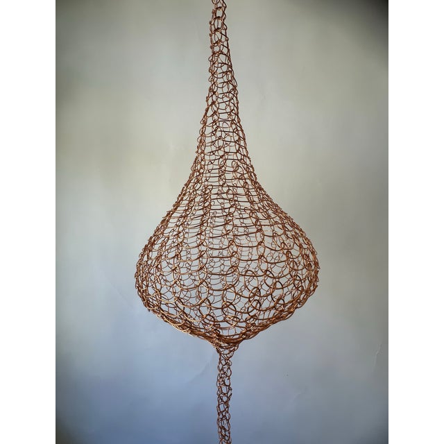 Copper Wire Sculpture Inspired by the Handwoven Technique of Ruth Asawa.