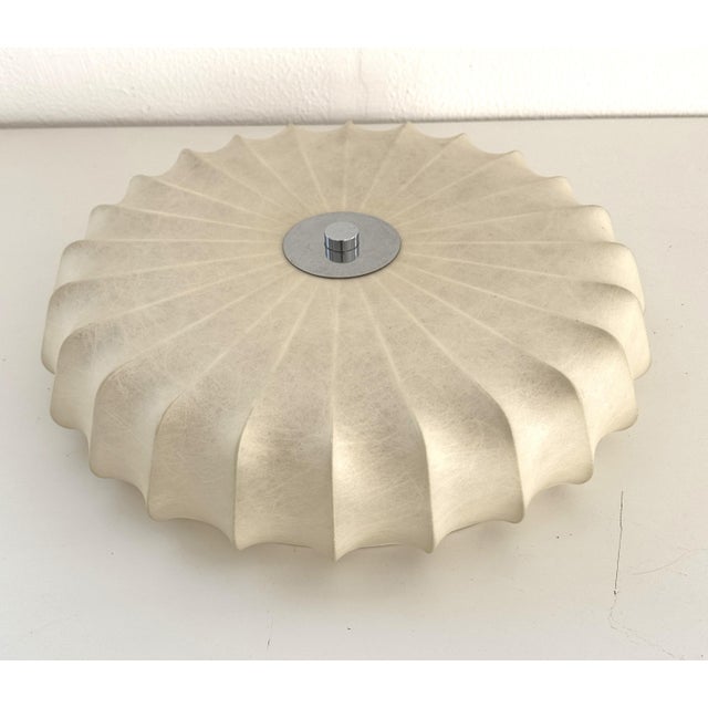 1960s Cocoon Flush Mount by Friedel Wauer for Goldkant Leuchten, 1960s For Sale - Image 5 of 13