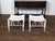 Wood Pair of Vintage English Egyptian Revival White Thebes Stools with Curving Seats For Sale - Image 7 of 12