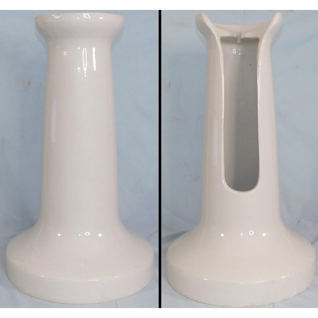Antique 1918 Trenton Potteries Company Impervio Large Vitreous China Pedestal Sink With Rare Faucet For Sale - Image 15 of 18