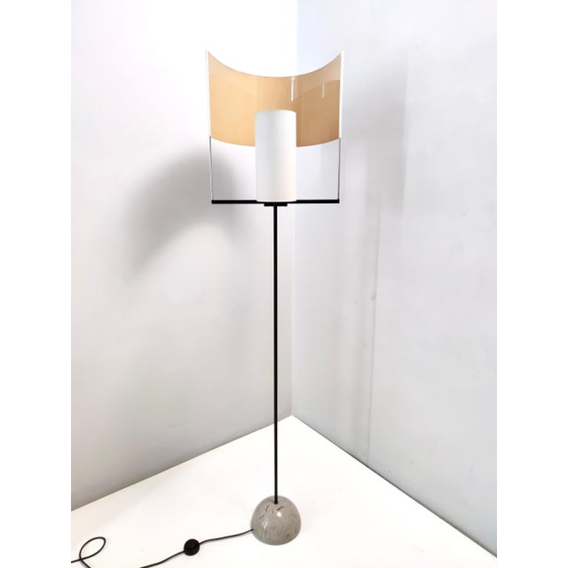 Gray Modernist Abate Floor Lamp attributed to Afra and Tobia Scarpa for Ibis, Italy, 1970s For Sale - Image 8 of 17