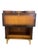 Vintage Mid-Century Modern Drop-Front Nightstand / Bedside Cabinet With Interior Drawer and Brass-Toned Legs For Sale In Seattle - Image 6 of 9