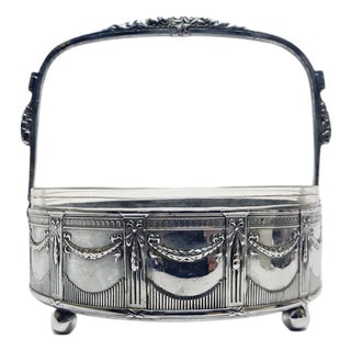 Antique Art Nouveau Fruit Basket, 1900s For Sale
