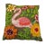 Vintage Beaded Flamingo Pillow For Sale