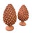 Mediterranean Pair of Hand-Finished Terracotta Pine Cone Finials For Sale - Image 3 of 12