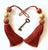Red Beaded Satin Key Tassel in Red and Gold Color For Sale - Image 8 of 15