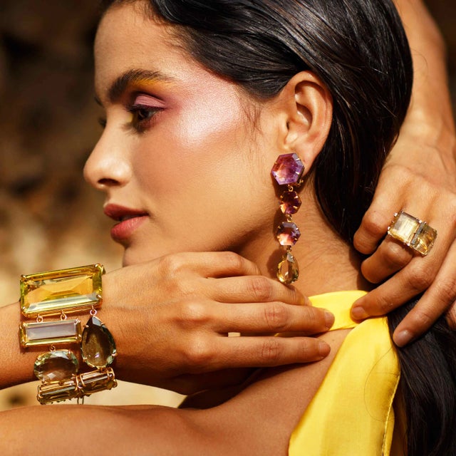 Kerry Earrings, Pink, Pierced For Sale - Image 4 of 4