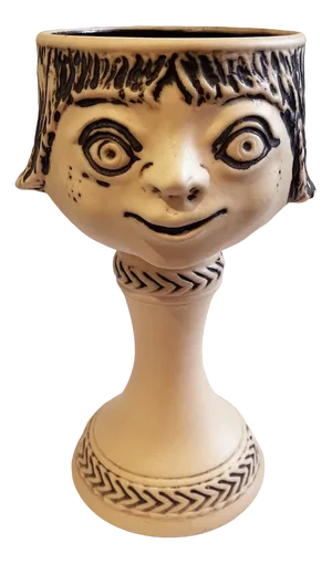 Mid-Century Terracotta Bubikopf Vase or Flower Pot from Dümler & Breiden, Germany, 1960s