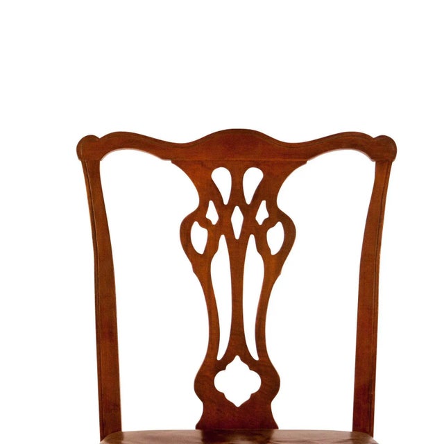 19th Century Set of 8 Chippendale Style Dining Chairs England C.1900 For Sale - Image 5 of 11