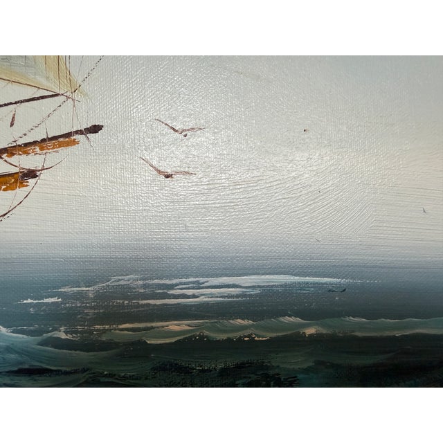 Up for sale is a large original oil painting on canvas by listed maritime artist Hewett R. Jackson (1914–2007). This...