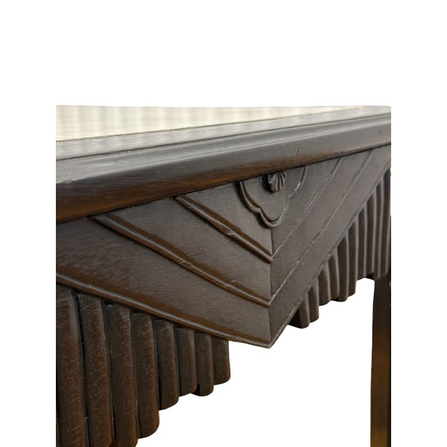 Early 20th Century "Old Shanghai" Style Tieli Wood & Marble Top Center Table For Sale In New York - Image 6 of 10