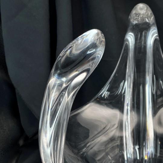 Vannes Le Chatel Signed Crystal Sculpture/Centerpiece - Large, Freeform, Vintage (11”x11”x10”) Please Read For Sale - Image 10 of 18