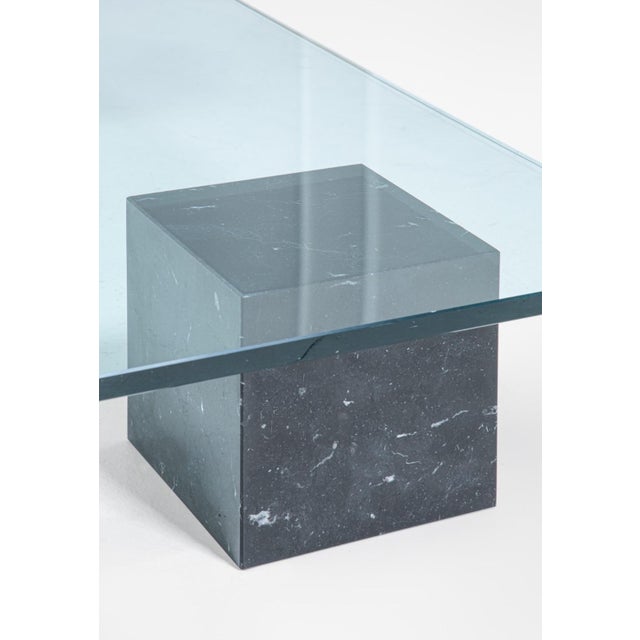 Metafora Coffee Table in Black Marquinia Marble by Massimo and Lella Vignelli for Casigliani, 1980s, in Very Good...