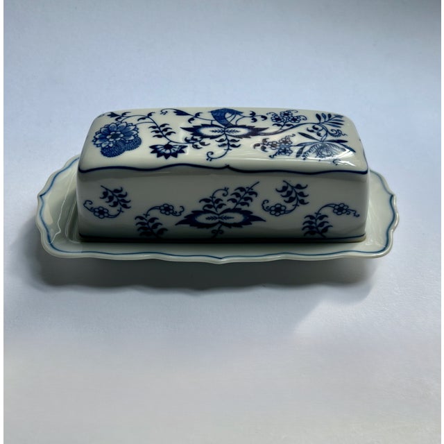 Blue Danube Blue Danube Japan Blue & White Covered Butter Dish, Circa 1950's For Sale - Image 4 of 12