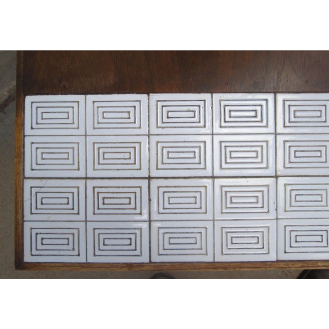 1960s Lane Cosmopolitan Virginia Maid End Table Side Table Tile Top For Sale - Image 12 of 12
