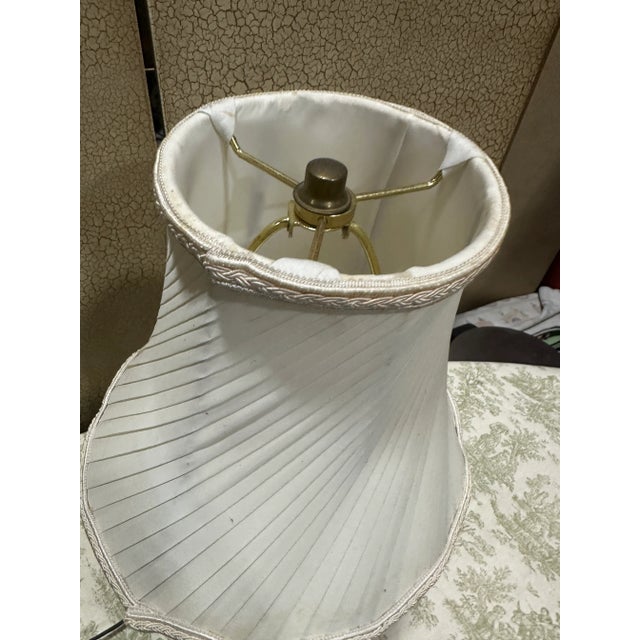Industrial 1970s Small Vintage Metal Windmill Style Lamp With Shade For Sale - Image 3 of 8
