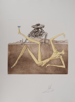 Salvador Dali, Don Quixote, The Heart of Madness, Engraving