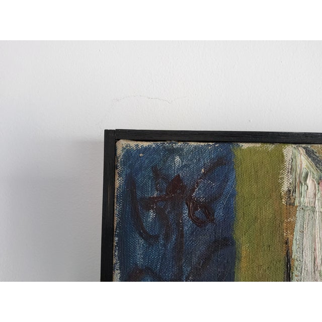 1947 Interior Oil Painting on Linen by Swedish Artist Ulla Borgstrom For Sale In Orlando - Image 6 of 17