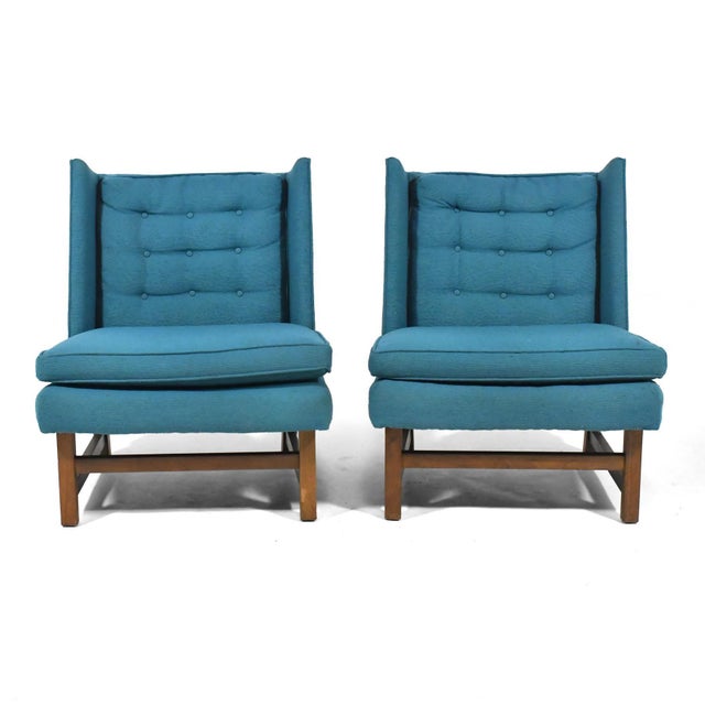 Mid-Century Modern Edward Wormley Lounge Chairs by Dunbar (Pair) For Sale - Image 3 of 10