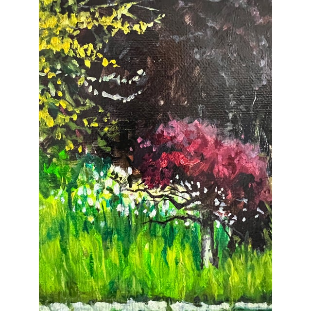 Paint Contemporary Steve Schaaf Among the Water Lilies Oil Painting For Sale - Image 7 of 11