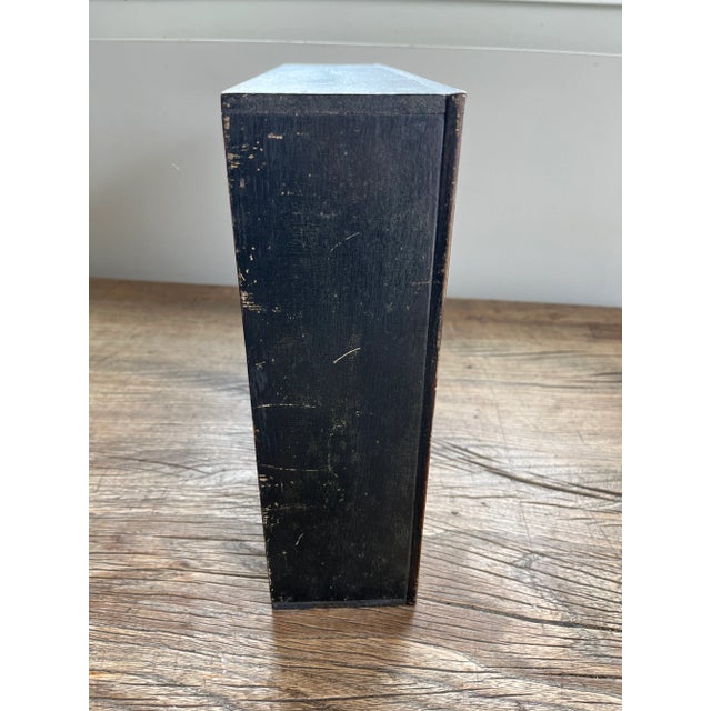 Late 19th Century Antique Primitive 19th Century American Victorian Flower Feathers Framed in a Wood Shadow Box Shadow Box For Sale - Image 5 of 7