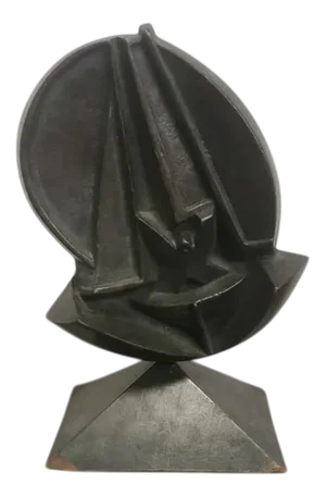 Bronze Sculpture on Base Depicting a Boat, 1990s