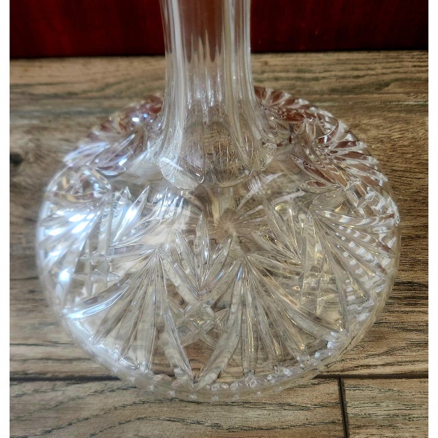 Stunning ship's decanter by Waterford, the Lismore line, clear cut crystal, 10" high, 7" across, no box, excellent condition