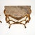 Vintage French Console Tables in Gilt Wood with Marble Tops, 1950, Set of 2 For Sale - Image 6 of 13