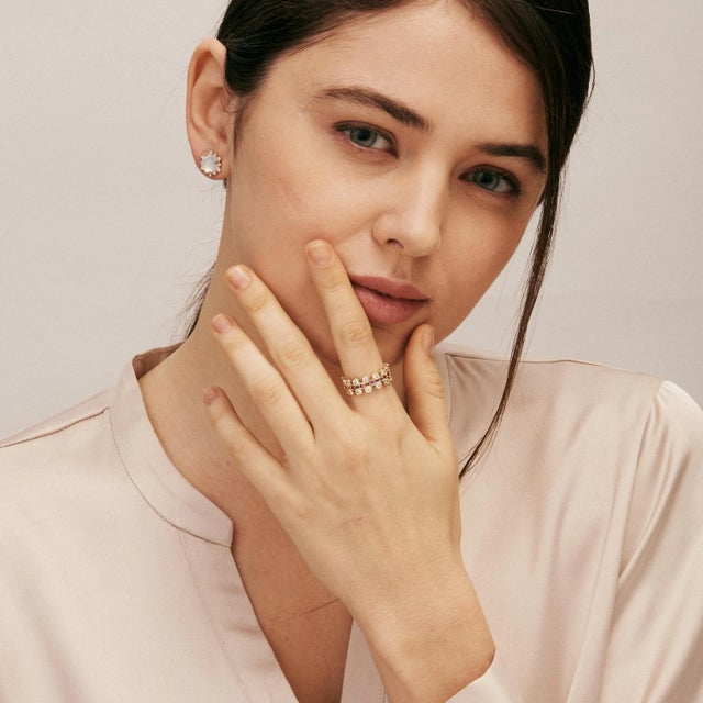 Created in 18 karat yellow gold Rubies 0.45 carat approx. Diamonds 1.20 carats approx. Rings size US 6.5 Crafted from 18...