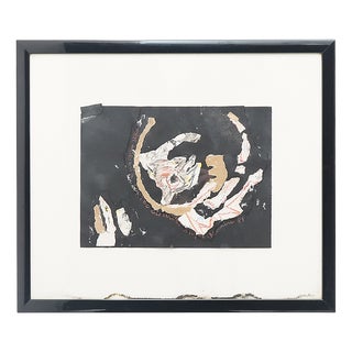 Ansgar Elde, Composition, Mixed Media on Cardboard, 1980s, Framed For Sale