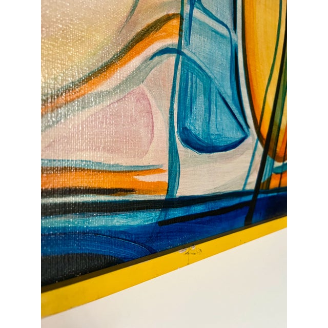 1970s A. Nobre-Madeira, Abstraction, 1975, Oil on Canvas For Sale - Image 5 of 8