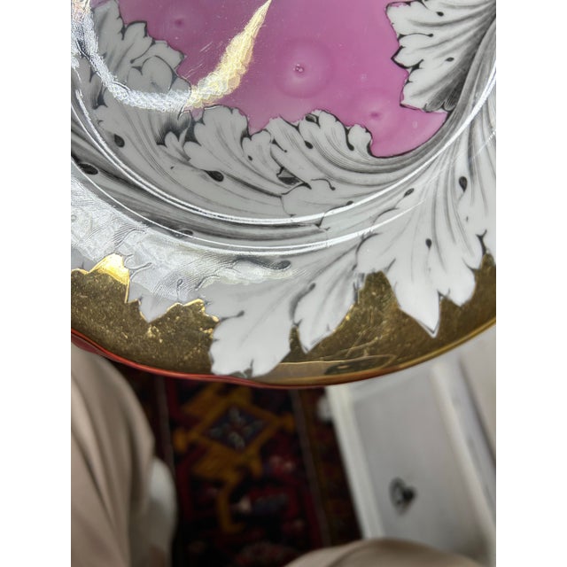 Set of Eight Pink Splash Luster Salad/Dessert Plates For Sale - Image 10 of 12