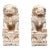 Chinese Small Pair Cream White Marble Stone Fengshui Foo Dogs Statues For Sale