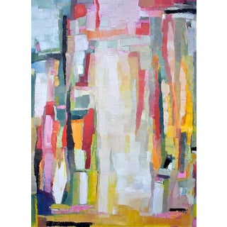 "Hip Hop Playground I" Contemporary Original 40x30 Layered Abstract Oil Painting by Langford Barksdale For Sale