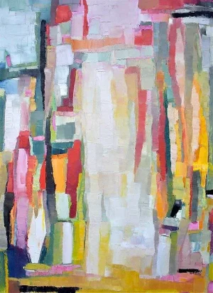 "Hip Hop Playground I" Contemporary Original 40x30 Layered Abstract Oil Painting by Langford Barksdale