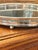 American Vintage 1960’s Crescent Silverplate & Micarta 15” Round Footed Gallery Bar Tray For Sale - Image 3 of 8