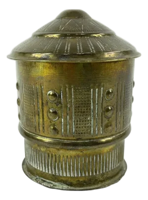 Early 20th Century Asante Forowa Chased Brass Box Ghana MATTER COLLECTION