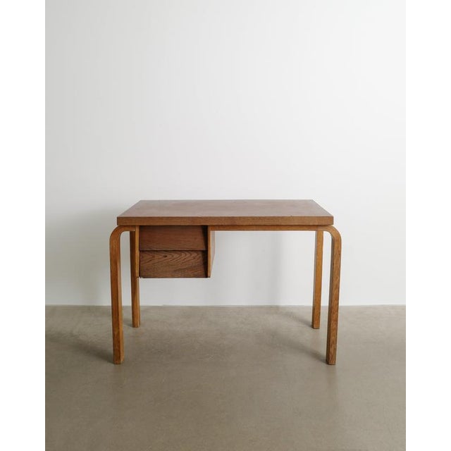 Alvar Aalto Early Finnish Mid-Century Wooden Desk & Chair by Alvar Aalto for Stylchair, 1940s, Set of 2 For Sale - Image 4 of 13