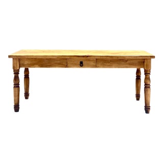 Vintage Custom Built Rustic Farm Table For Sale