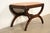 Kindel Furniture Kindel Furniture Regency Carved Mahogany Curule Vanity Bench or Stool For Sale - Image 4 of 12